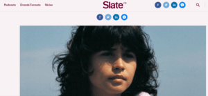 Capture d'écran de Maria Schneider sur le site Slate